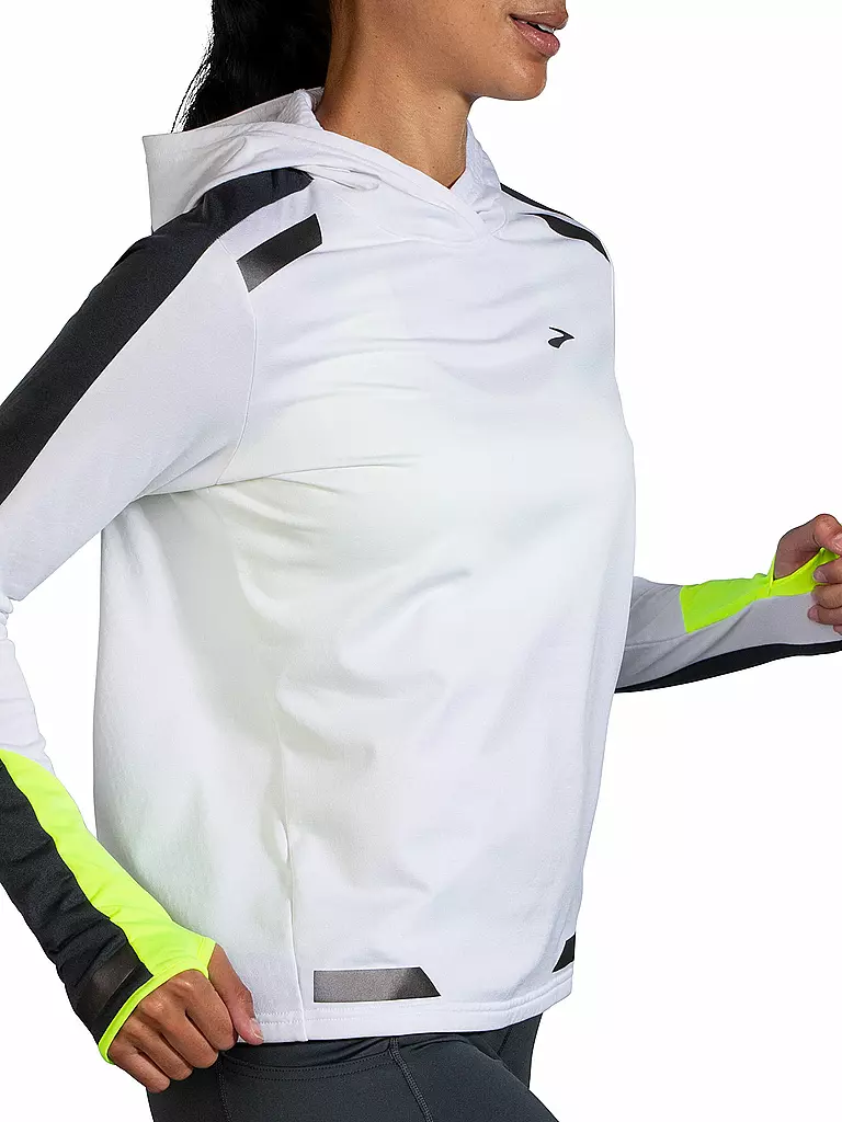 BROOKS | Damen Laufhoodie Run Visible Thermal | Blanc