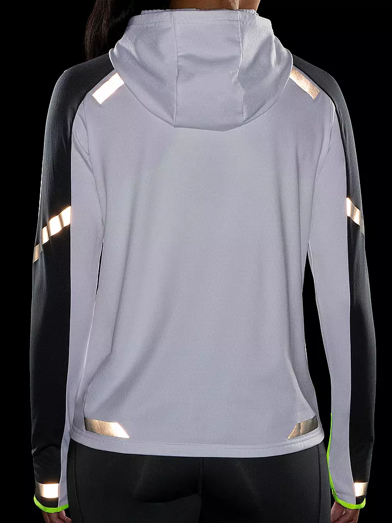 BROOKS | Damen Laufhoodie Run Visible Thermal | Blanc