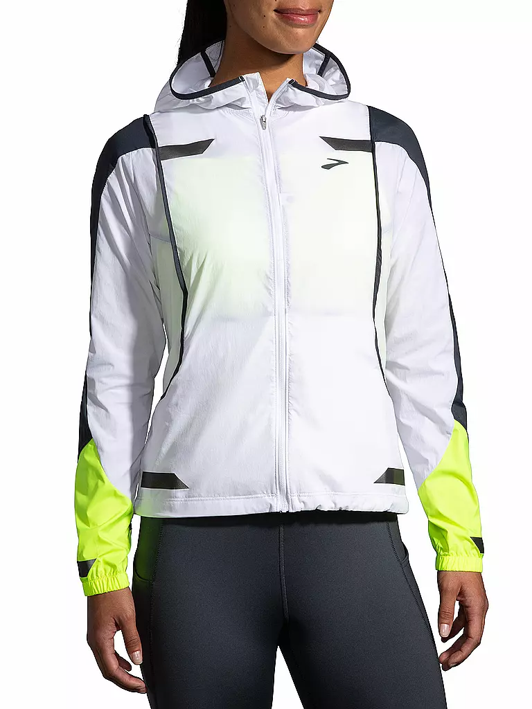 BROOKS | Damen Laufjacke Run Visible Convertible Jacket | Blanc