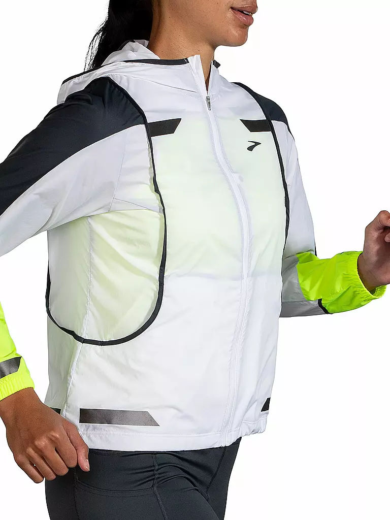 BROOKS | Damen Laufjacke Run Visible Convertible Jacket | Blanc