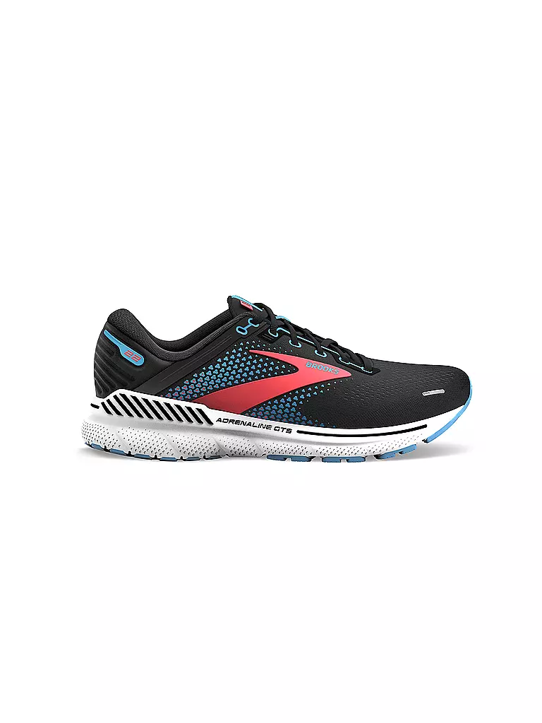 BROOKS | Damen Laufschuhe Adrenaline GTS 22 WS BLACK/LAKE BLUE/CORAL | Noir