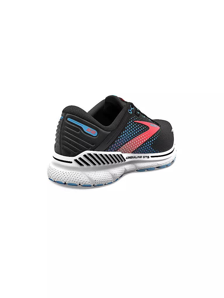 BROOKS | Damen Laufschuhe Adrenaline GTS 22 WS BLACK/LAKE BLUE/CORAL | Noir