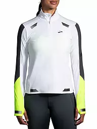 BROOKS | Damen Laufshirt Run Visible 1/2 Zip | Blanc