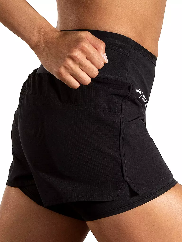 BROOKS | Damen Laufshort Hight Point 2in1 2.0 | Noir