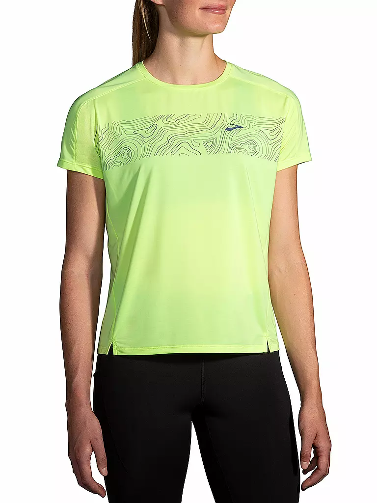 BROOKS | Damen Trail Laufshirt Print Free | Vert