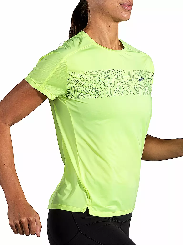 BROOKS | Damen Trail Laufshirt Print Free | Vert