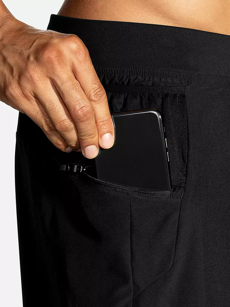 BROOKS | Herren 2in1 Laufshort Sherpa 7" | Noir