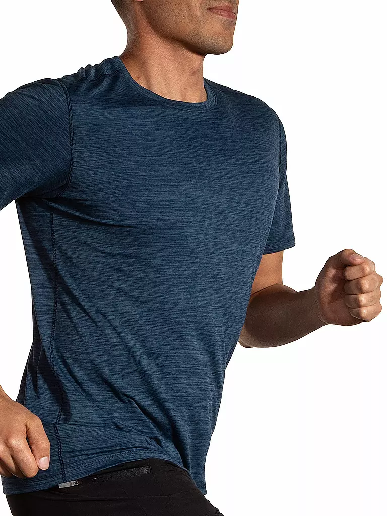 BROOKS | Herren Laufshirt Luxe | Bleu foncé