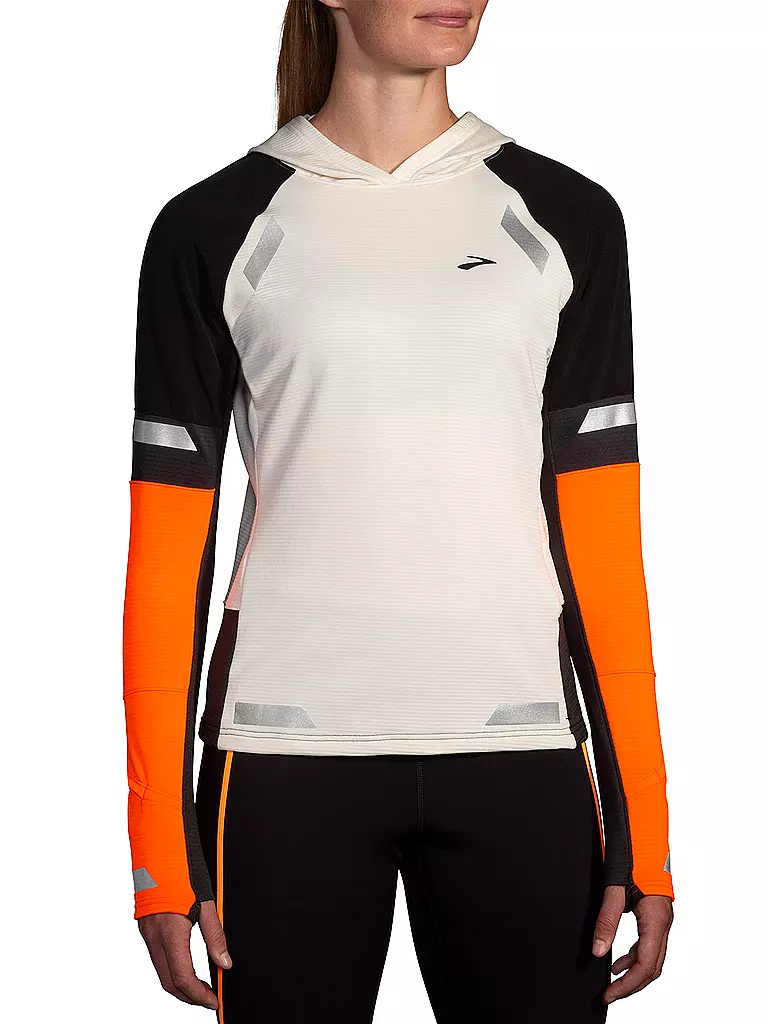 BROOKS | Hoodie de course pour femmes Run Visible Thermal 2.0 | Blanc