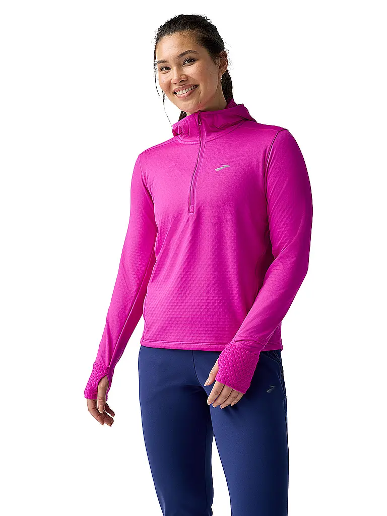 BROOKS | Hoodie de course thermique Notch 3.0 pour femme | Rose vif