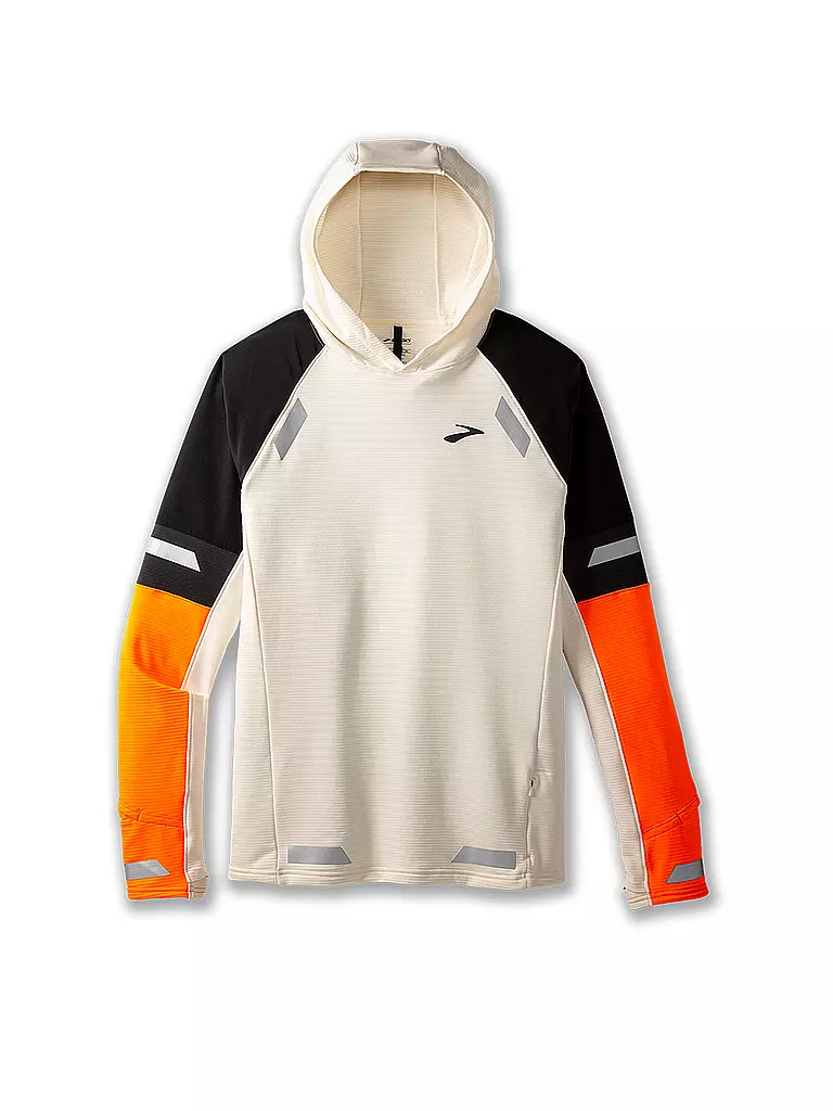 BROOKS | Hoodie de course thermique Run Visible 2.0 pour homme | Blanc