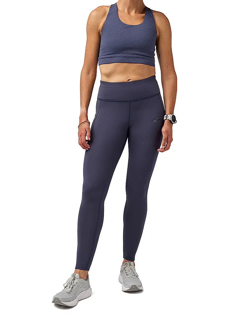 BROOKS | Lauftight thermique Momentum 2.0 pour femme | Bleu foncé