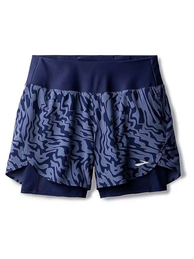 BROOKS | Short de course pour femmes Chaser 5 2en1 2.0 | Bleu