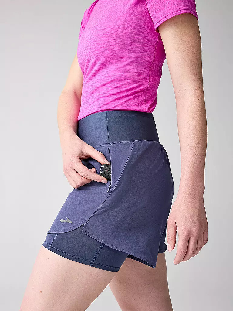 BROOKS | Short de course pour femmes Chaser 5 2en1 2.0 |