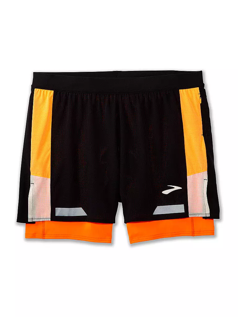BROOKS | Short de course pour hommes Run Visible 5" 2en1 2.0 | Noir