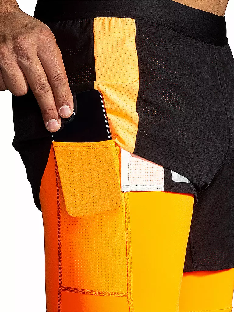 BROOKS | Short de course pour hommes Run Visible 5" 2en1 2.0 |