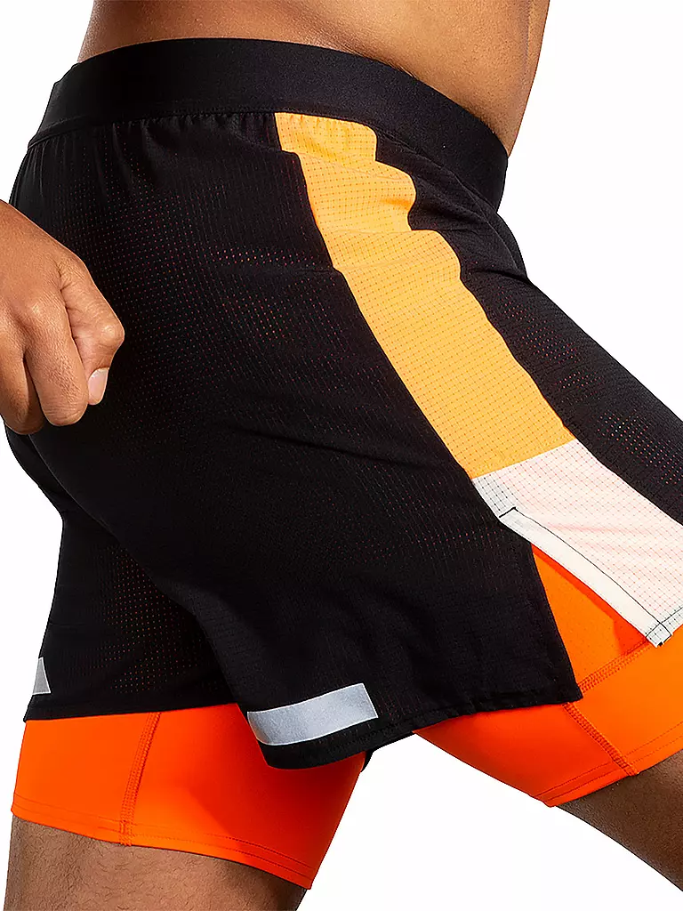 BROOKS | Short de course pour hommes Run Visible 5" 2en1 2.0 |
