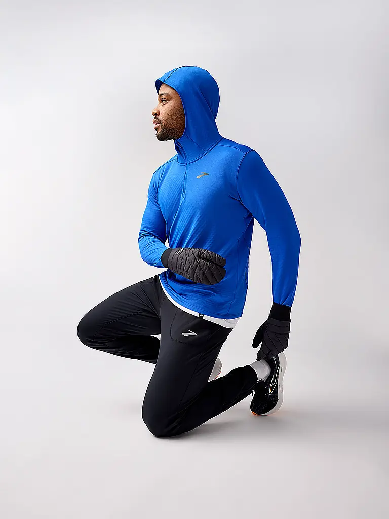 BROOKS | T-shirt de course à capuche Notch Thermal 3.0 pour hommes |