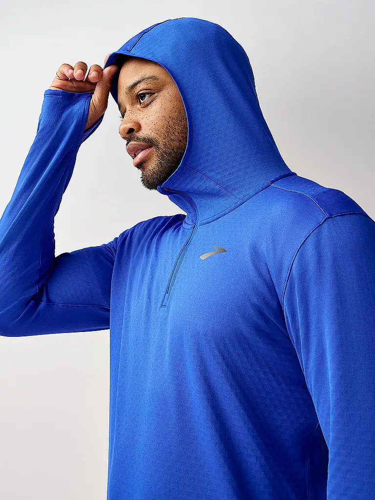 BROOKS | T-shirt de course à capuche Notch Thermal 3.0 pour hommes |