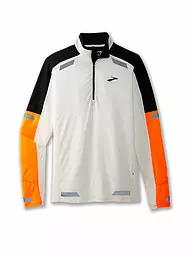 BROOKS | T-shirt de course Visible 17" à fermeture éclair pour homme | Blanc