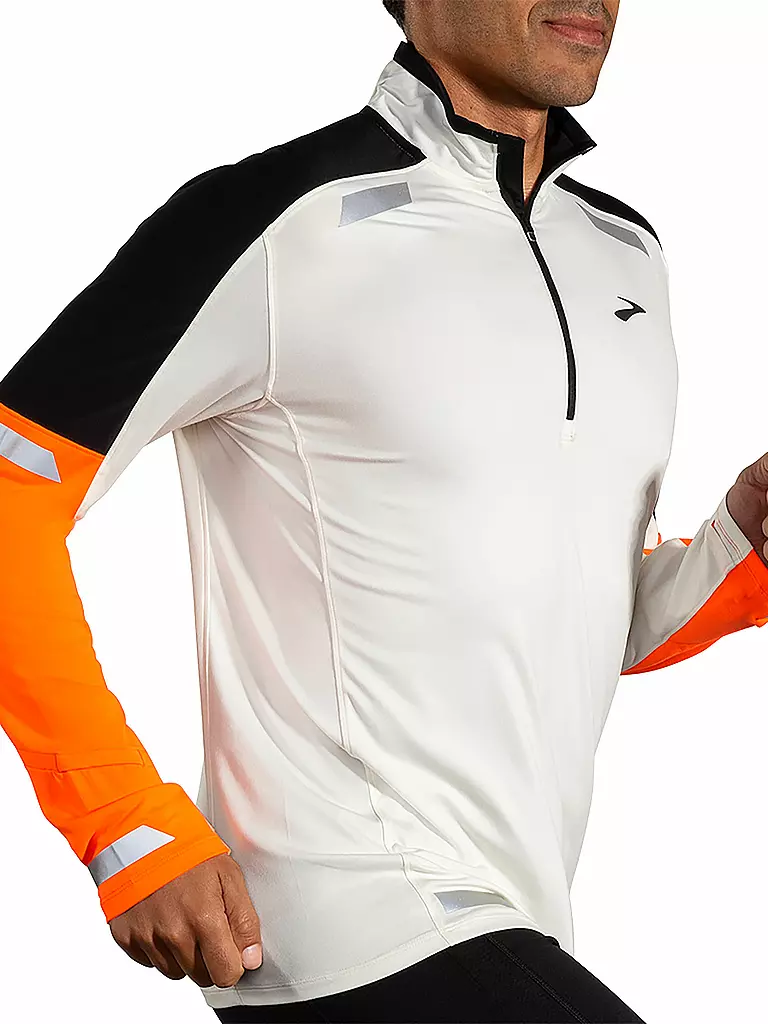 BROOKS | T-shirt de course Visible 17" à fermeture éclair pour homme |
