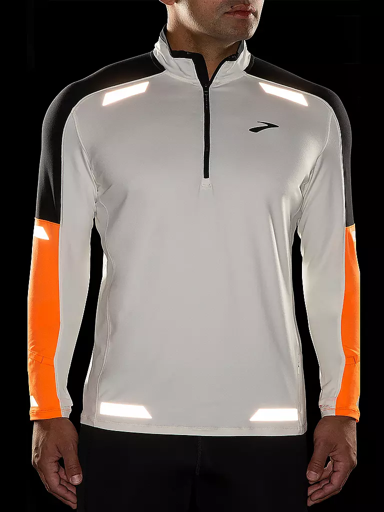 BROOKS | T-shirt de course Visible 17" à fermeture éclair pour homme |