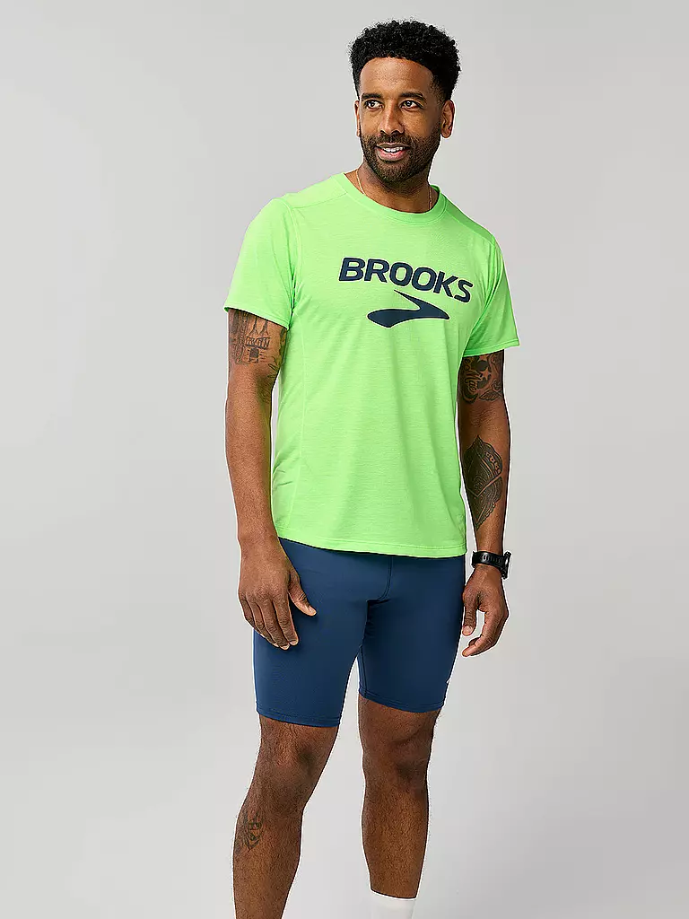 BROOKS | T-shirt de fitness Distance pour homme | Jaune