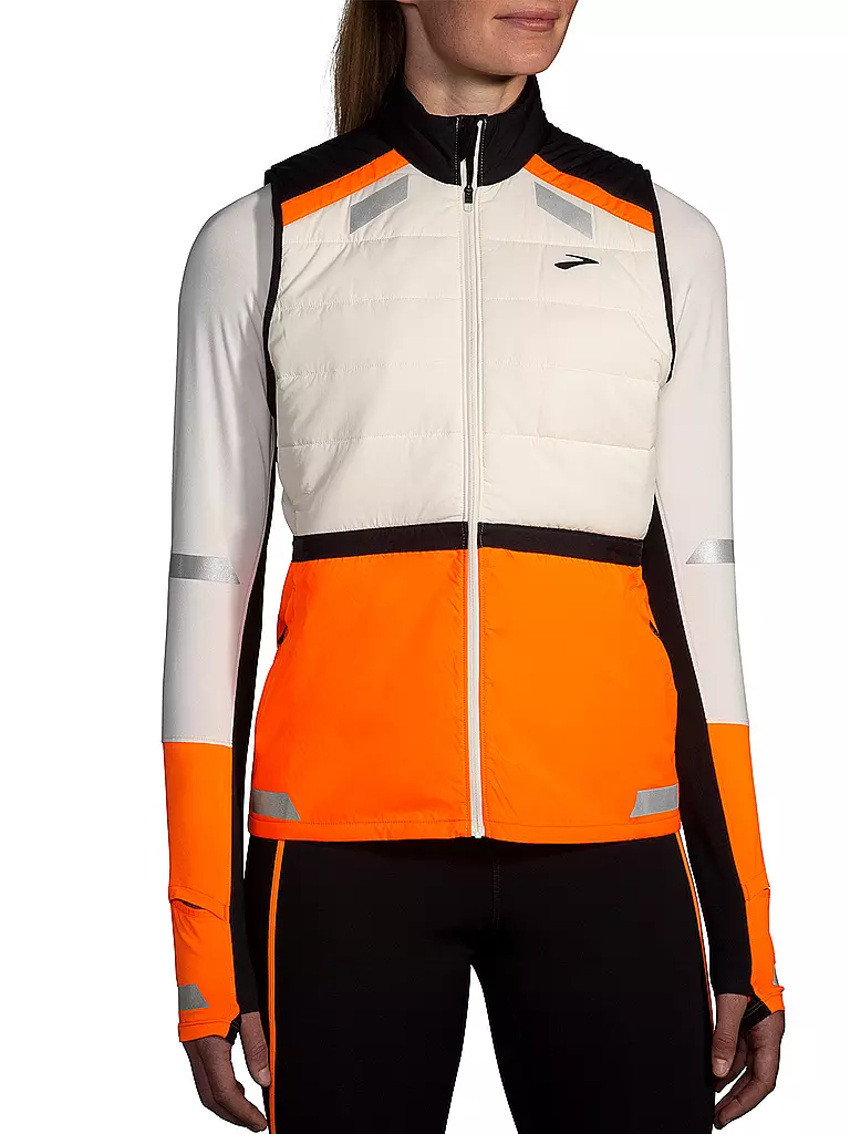 BROOKS | Veste de course isolée Run Visible 2.0 pour femme | Blanc