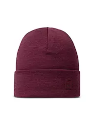 BUFF | Bonnet en laine mérinos épaisse | Rouge foncé