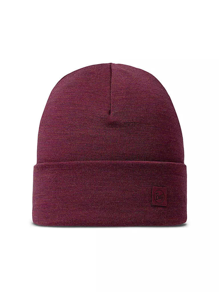 BUFF | Bonnet en laine mérinos épaisse | Rouge foncé