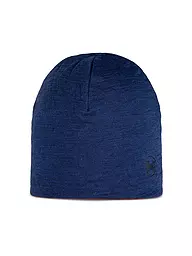 BUFF | Bonnet enfant réversible en mérinos léger | Bleu foncé