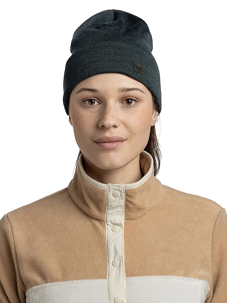 BUFF | Bonnet Heavyweight Merino Wool | Vert foncé