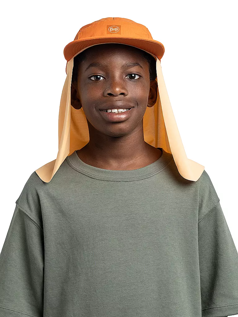 BUFF | Casquette enfant Desert avec protection de la nuque | Orange