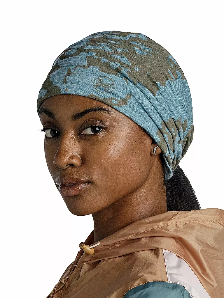 BUFF | Multifunktionstuch Merino Lightweight Print | Pétrole