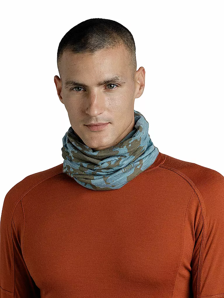 BUFF | Multifunktionstuch Merino Lightweight Print | Pétrole