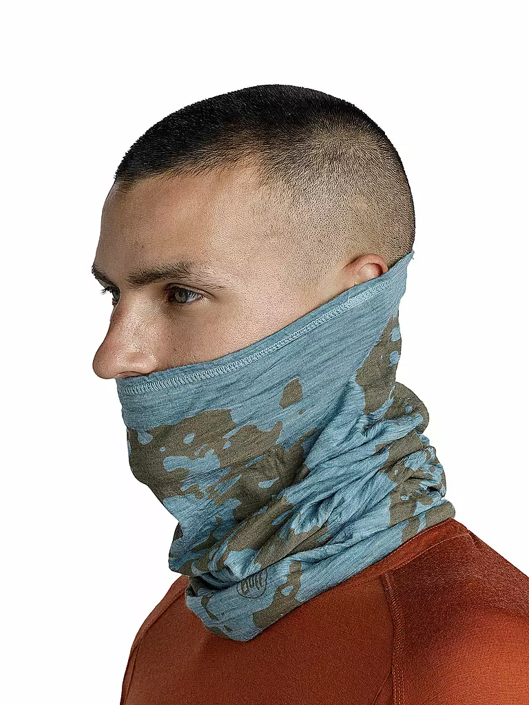 BUFF | Multifunktionstuch Merino Lightweight Print | Pétrole
