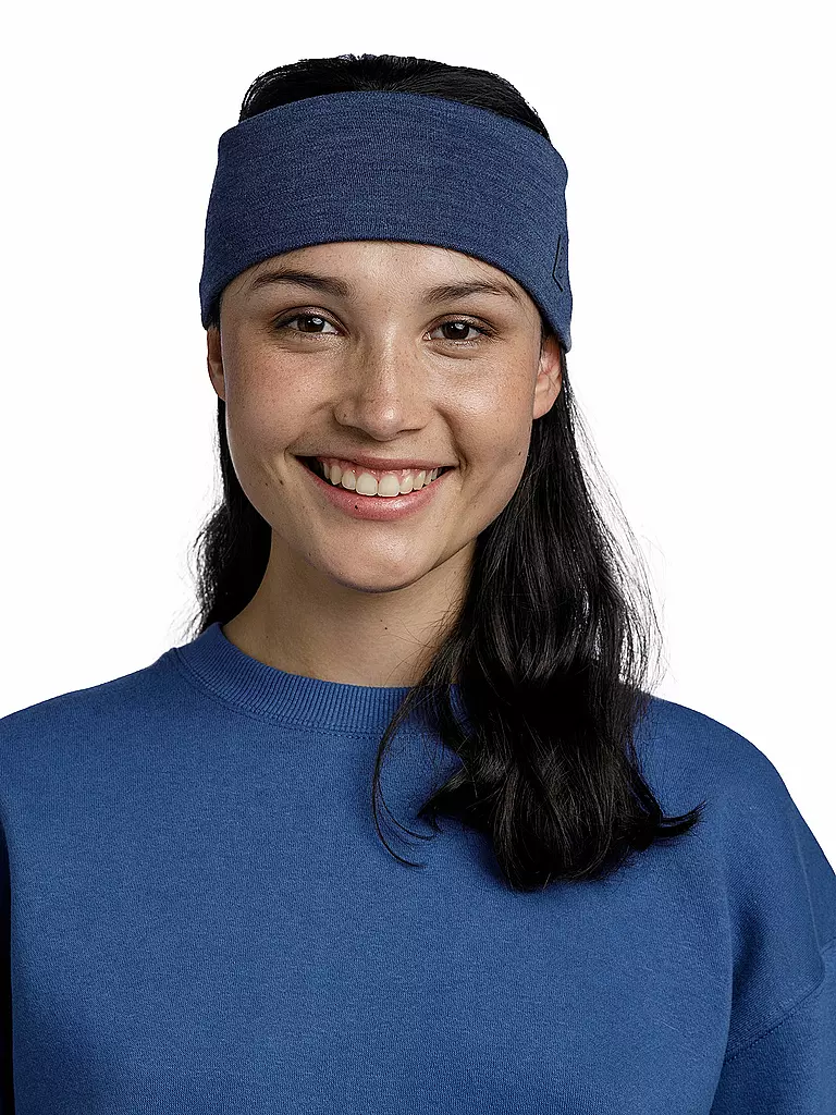 BUFF | Stirnband Merino Wide | Bleu foncé