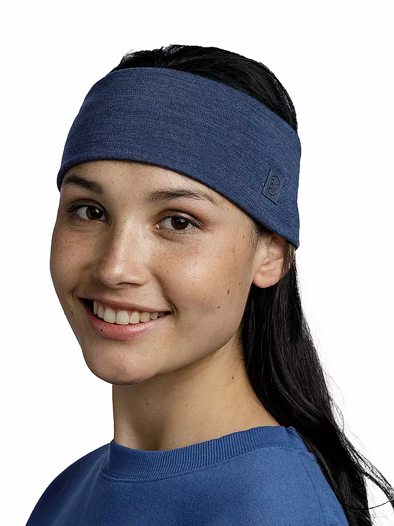 BUFF | Stirnband Merino Wide | Bleu foncé
