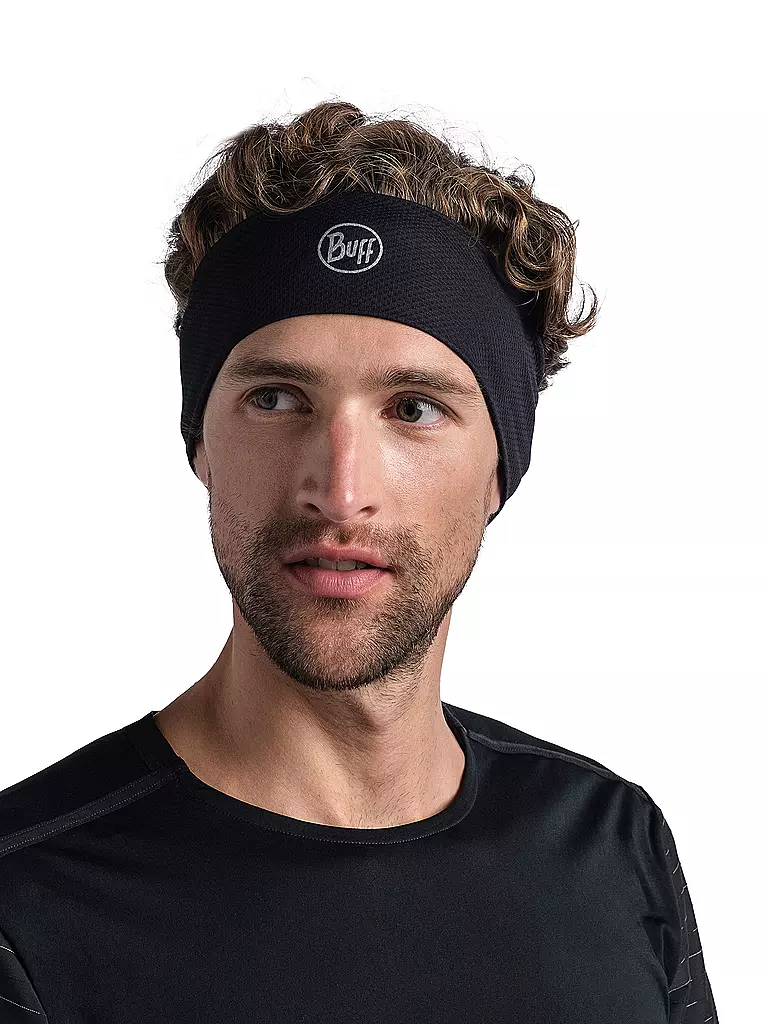BUFF | Stirnband Reflective Fastwick R-Solid Black | Gris