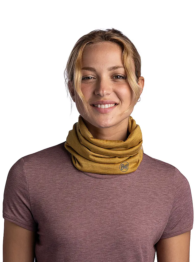 BUFF | Tour de cou multifonctionnel Lightweight Stripes | Moutarde