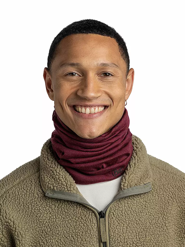 BUFF | Tour de cou multifonctionnel Midweight Merino | Rouge foncé