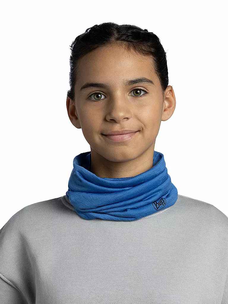 BUFF | Tour de cou multifonctionnel pour enfants en laine mérinos légère | Bleu
