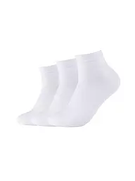 CAMANO | Chaussettes courtes, paquet de 3 | Blanc