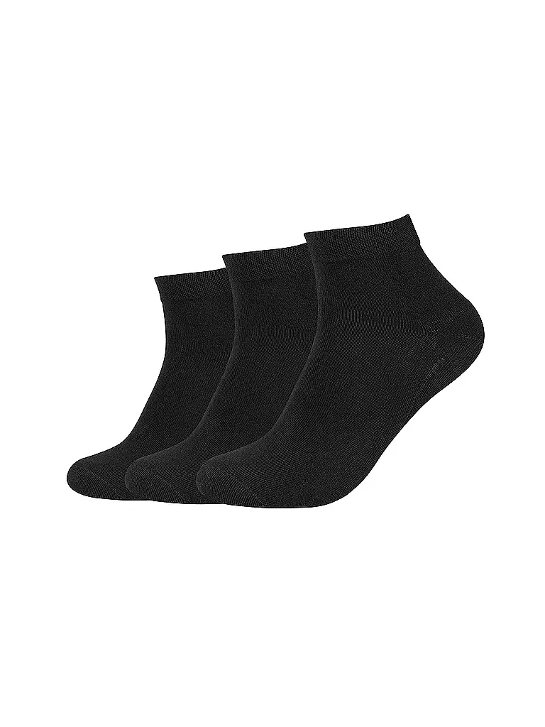 CAMANO | Chaussettes courtes lot de 3 | Noir