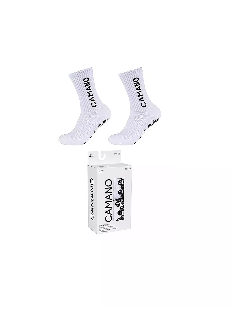 CAMANO | Chaussettes de loisirs ABS Organic Grip Allrounder | Blanc