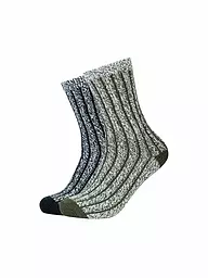 CAMANO | Chaussettes de loisirs homme Cosy Mouline, lot de 2 | Vert foncé