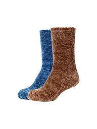CAMANO | Chaussettes de loisirs pour femmes Cosy Aloe Vera, lot de 2 | Marron