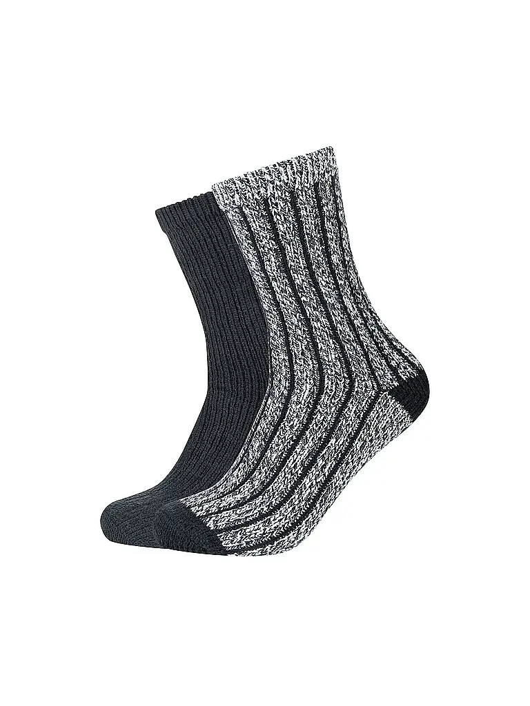 CAMANO | Chaussettes de loisirs pour hommes Cosy Mouline, lot de 2 | Noir
