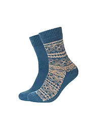 CAMANO | Chaussettes douillettes homme Cosy, lot de 2 | Bleu