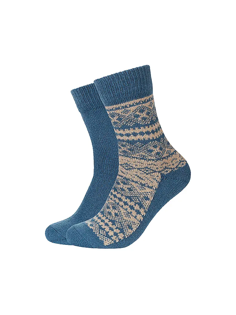 CAMANO | Chaussettes douillettes homme Cosy, lot de 2 | Bleu